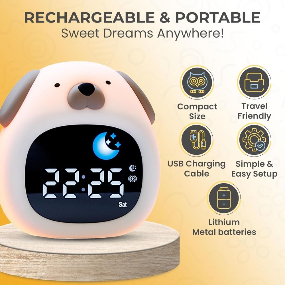 Sound Sleep Trainer Clock - Jam Alarm Desain Anjing Baru yang