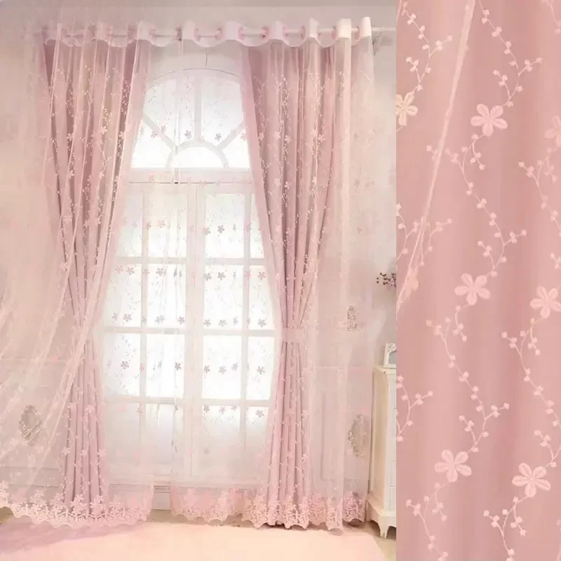 Baby Nursery Blackout Curtains - 1 Buah Tirai Putri Transparan Warna