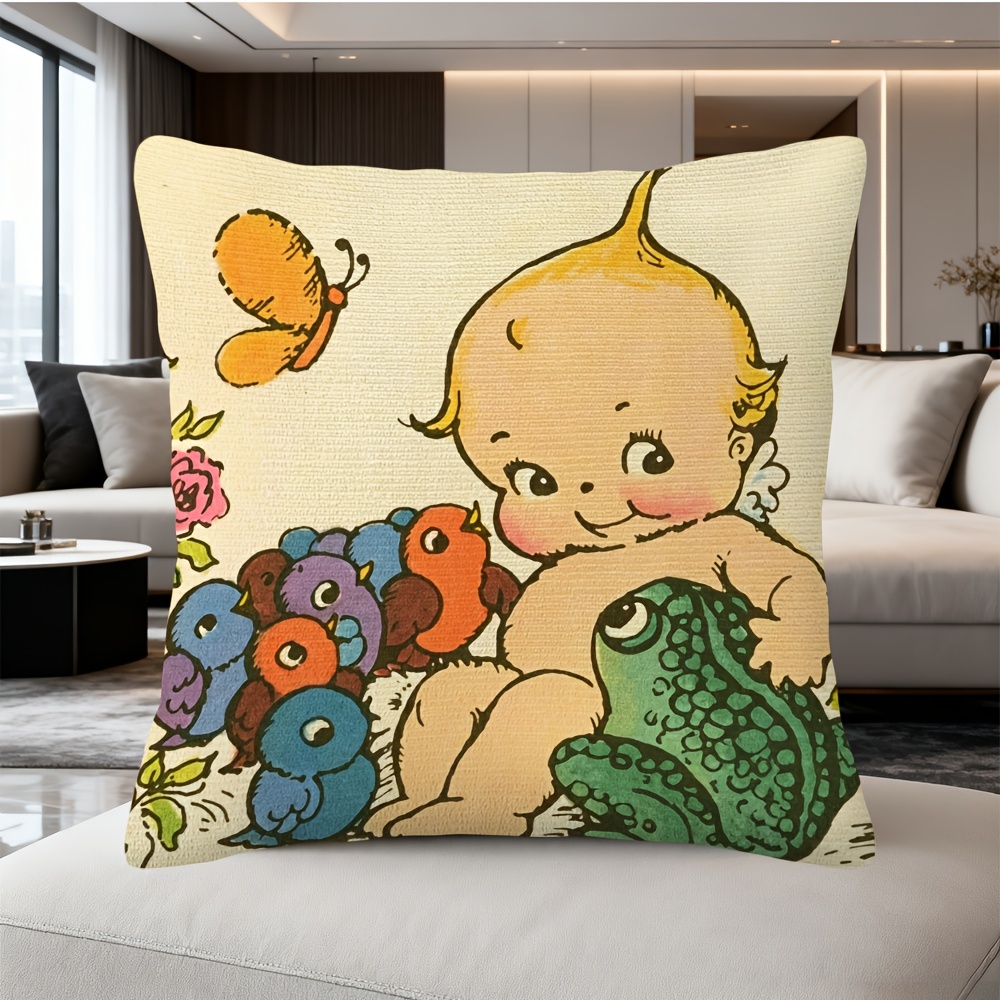Baby Nursery Cushion - Sarung Bantal Dekorasi Kamar Bayi Katak