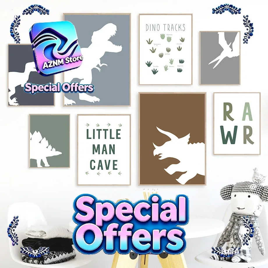 Baby Boy Nursery Quotes - Dinosaurus Jurassic Tyrannosaurus Rex Triceratops Kutipan