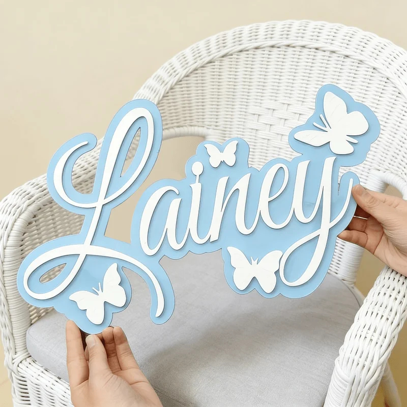 Baby Nursery Baby - Plakat Nama Bayi yang Dipersonalisasi, Desain