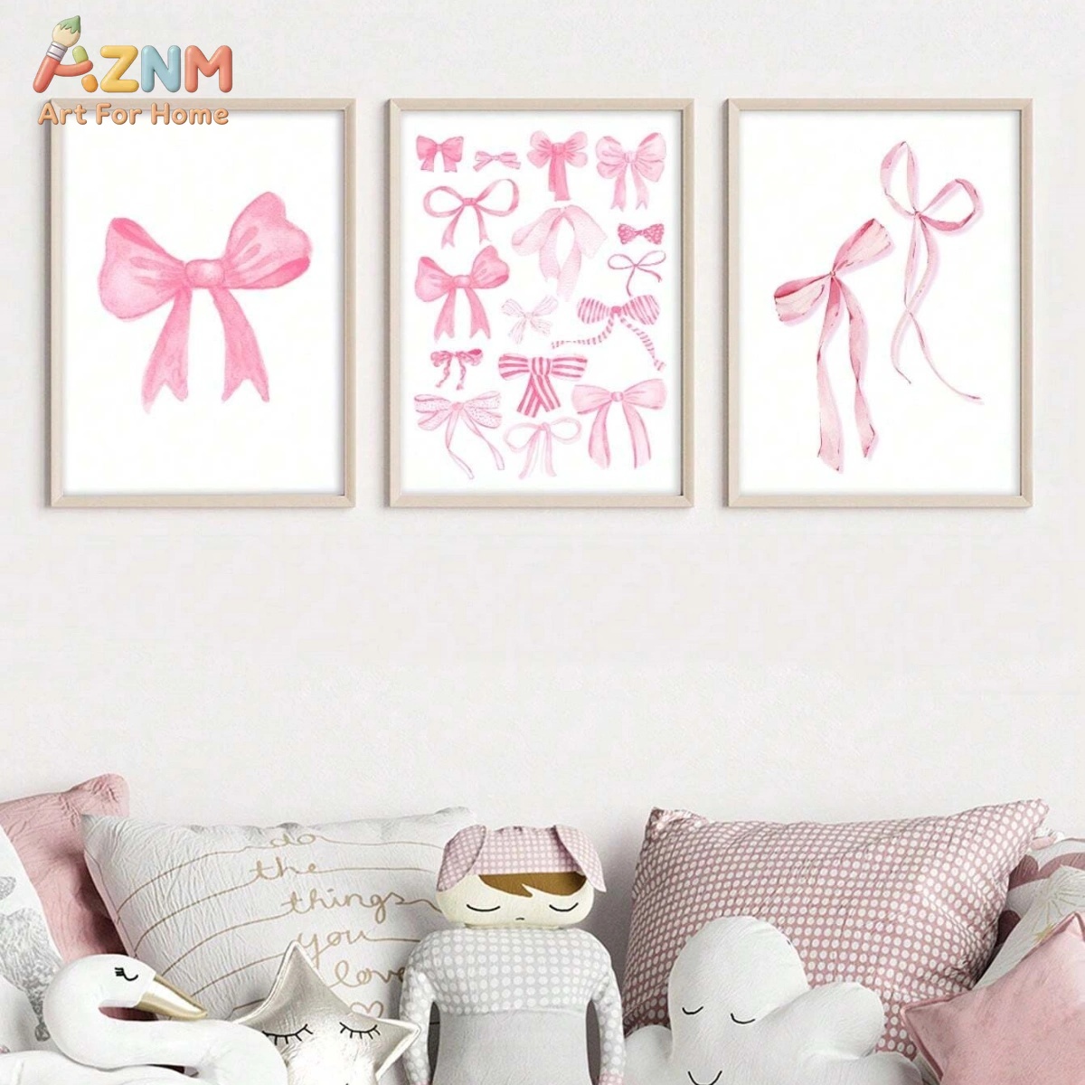 Baby Nursery Sets - 3 Buah Set Seni Dinding Kanvas