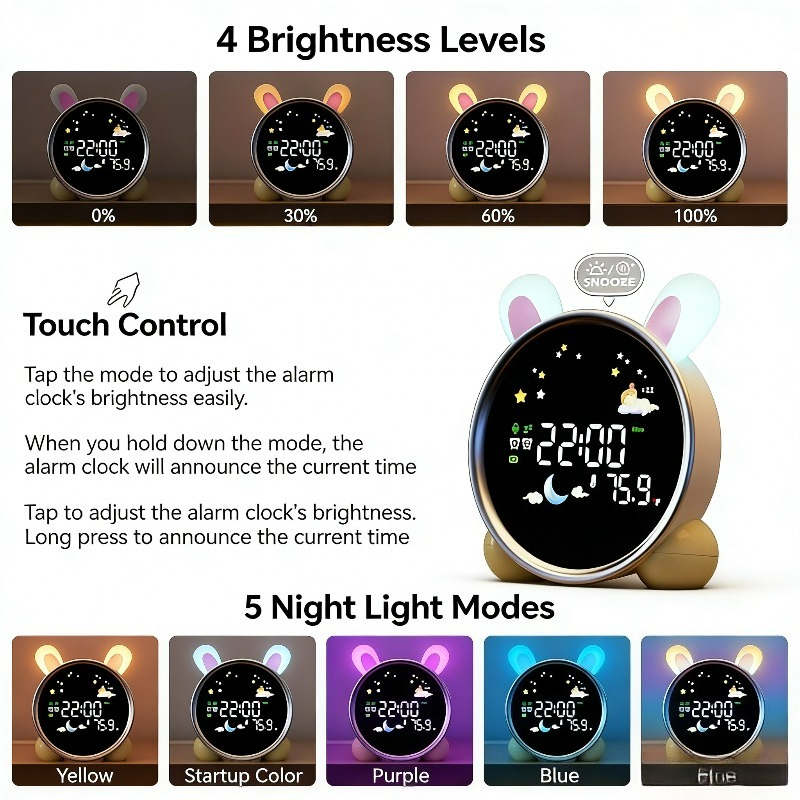 Sound Sleep Trainer Clock - Jam Alarm Anak Siap Bangun, Pelatih
