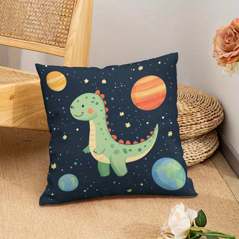 Baby Nursery Cushion - Sarung Bantal Planet Luar Angkasa Dinosaurus