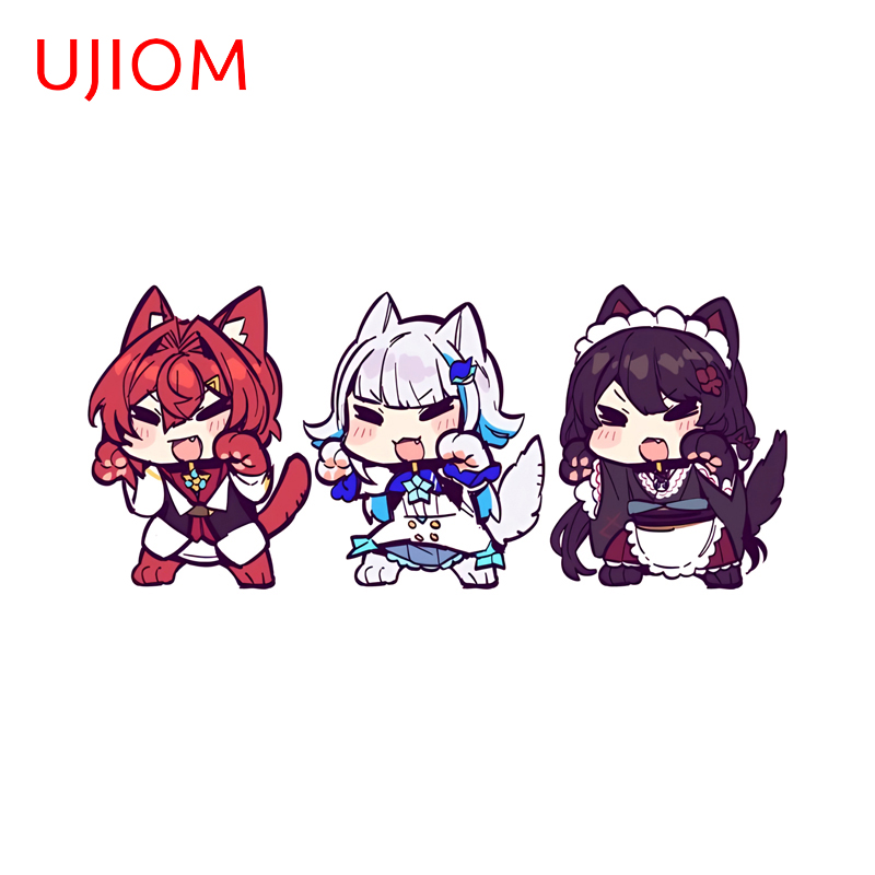 Baby Nursery Panelling - UJIOM Chibi Hololive Tiga Gadis Stiker
