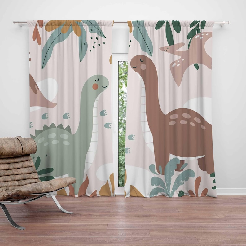 Baby Nursery Curtains - Tirai Kamar Bayi Dinosaurus Tirai Kamar