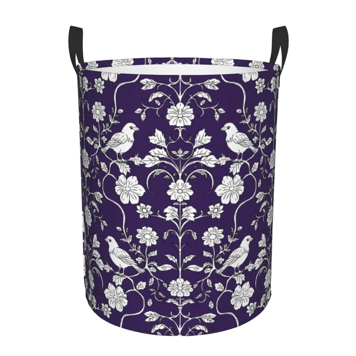 Baby Nursery Laundry Basket - Keranjang Cucian Motif Burung Dan Bunga,
