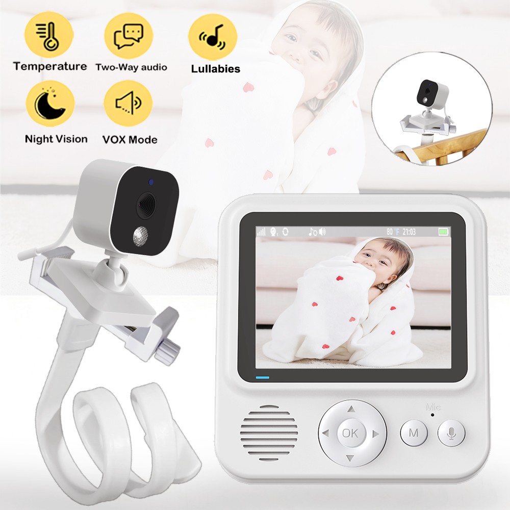 Wearable Baby Monitor - Monitor Bayi Video Nirkabel 2,8 Inci,
