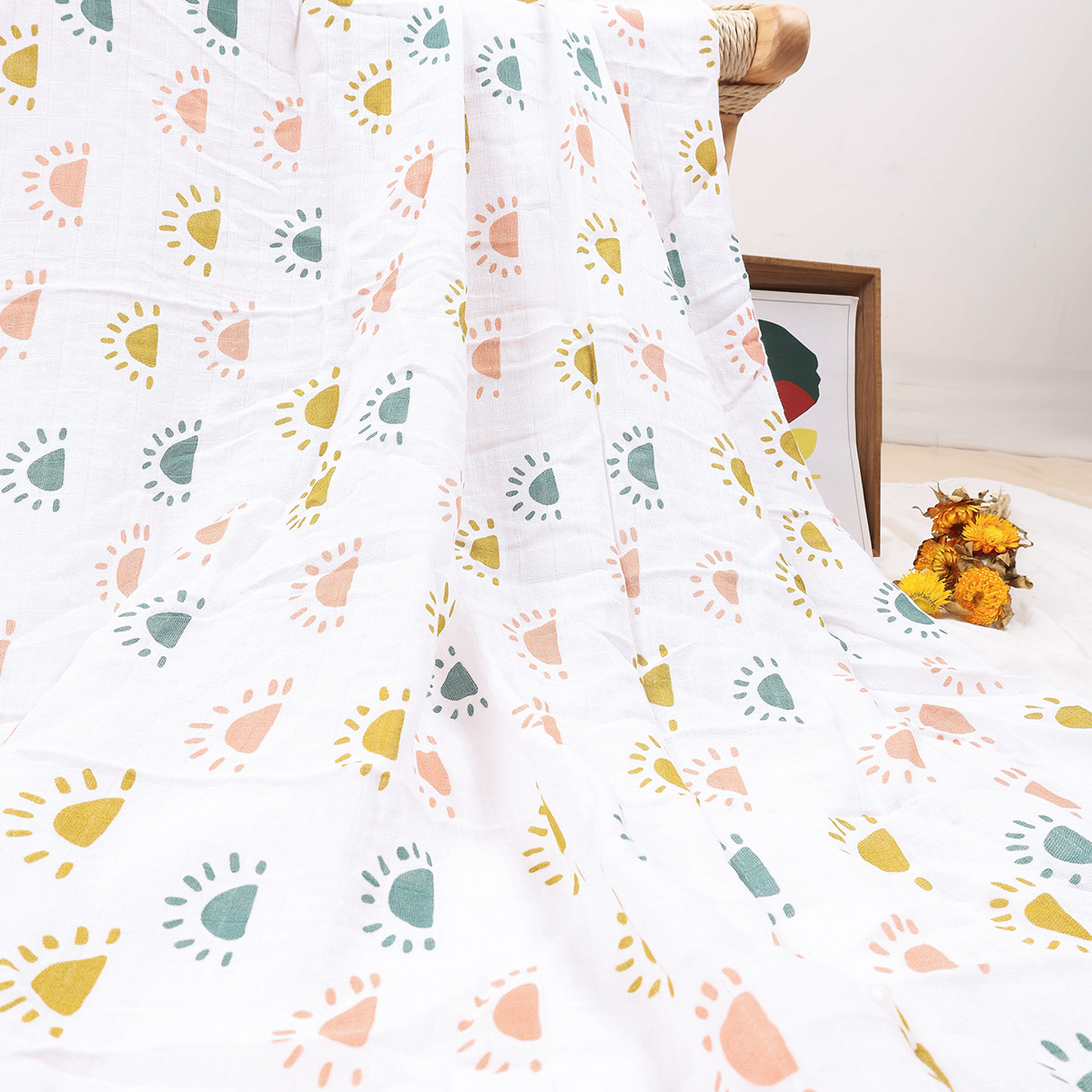 HappyFlute 120*110cmBaby selim - Swaddle Blanket Muslin ulasan dan harga
