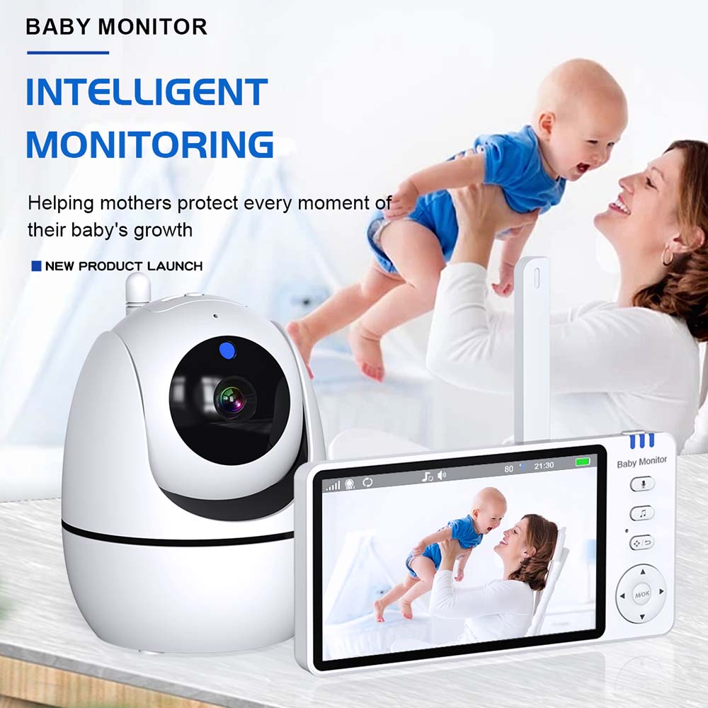 Monitor Bayi Video 5 Inch, Aud - Wearable Baby Monitor ulasan dan harga