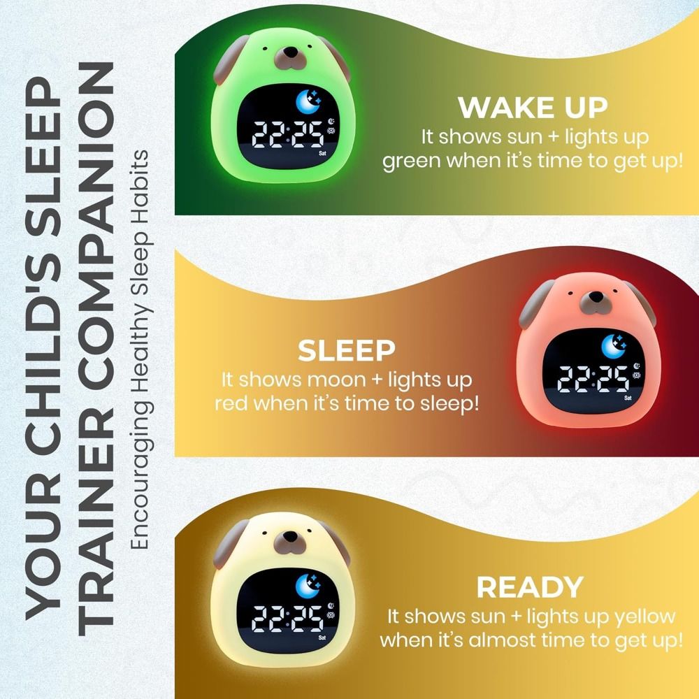 Jam Alarm Desain Anjing Baru y - Sound Sleep Trainer Clock ulasan dan harga