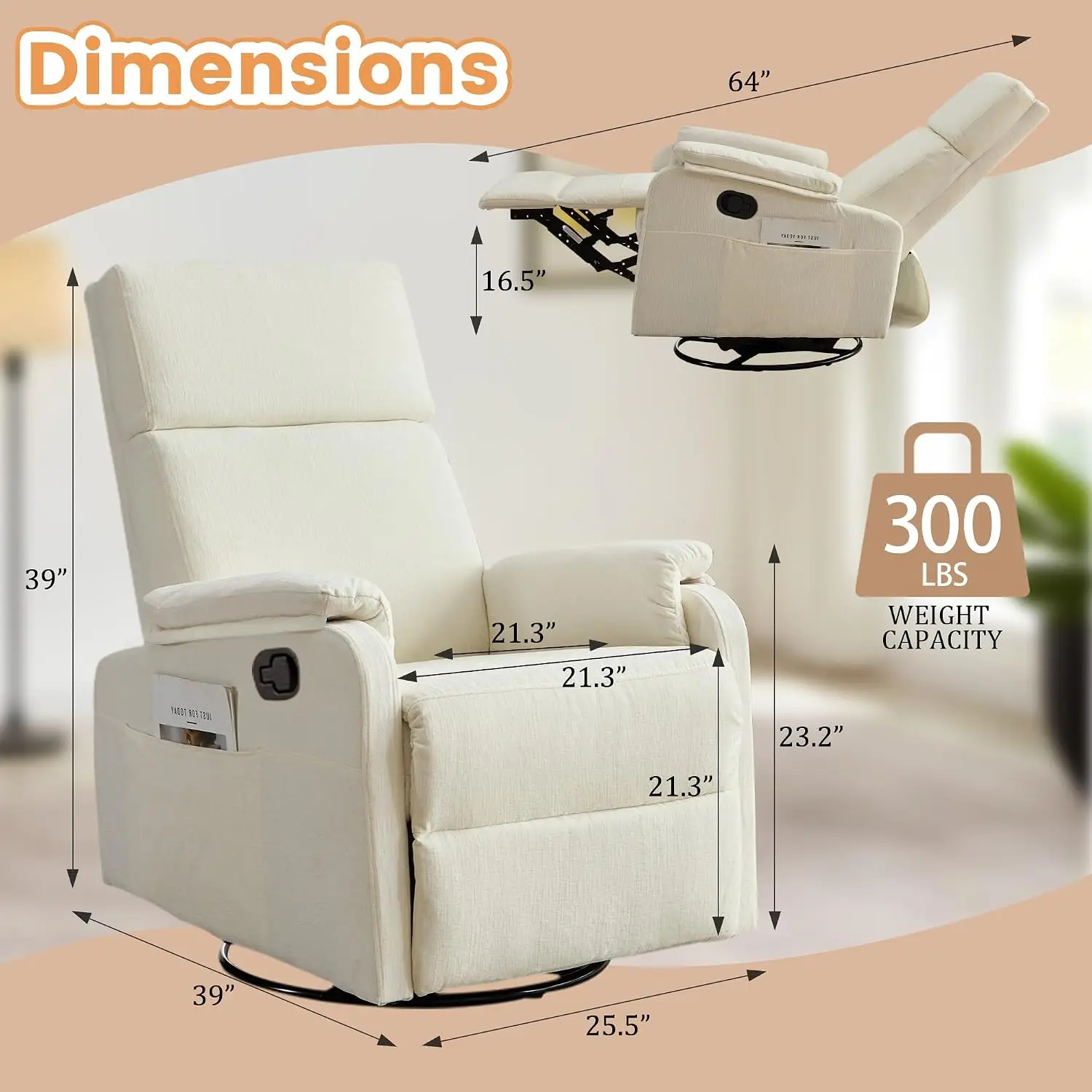 Kursi Recliner Korser, Kursi R - Rocking Chair Nursery ulasan dan harga