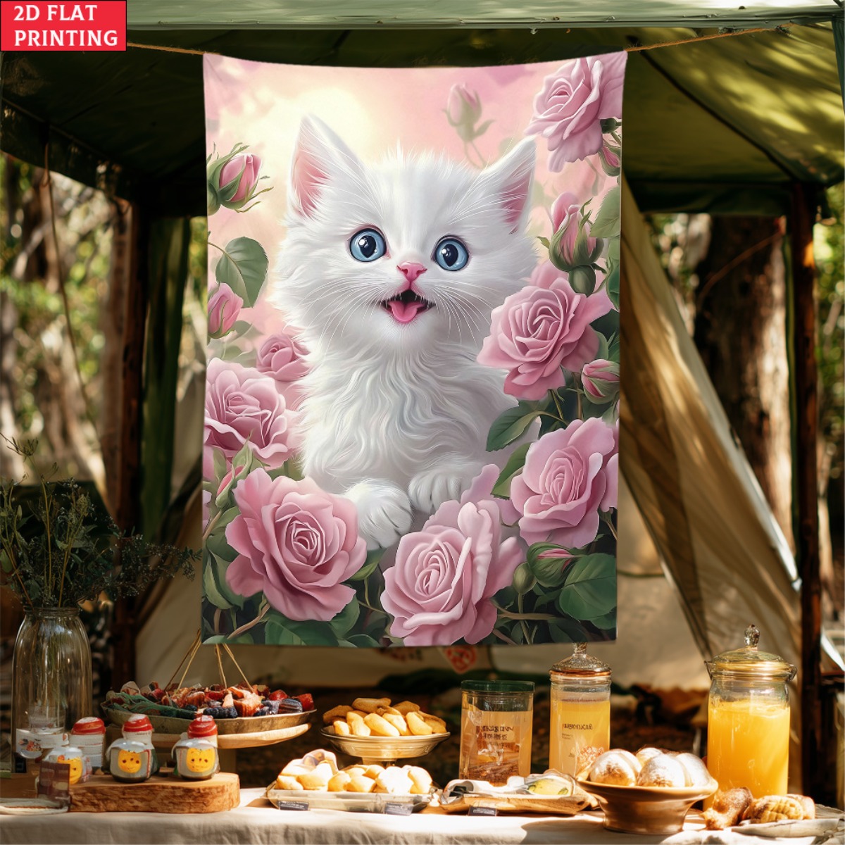 Tapestry kucing putih lucu den - Baby Nursery Colors ulasan dan harga