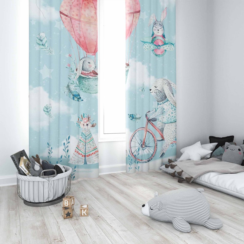 Tirai Kamar Bayi Kelinci Kecil - Baby Nursery Blackout Curtains ulasan dan harga