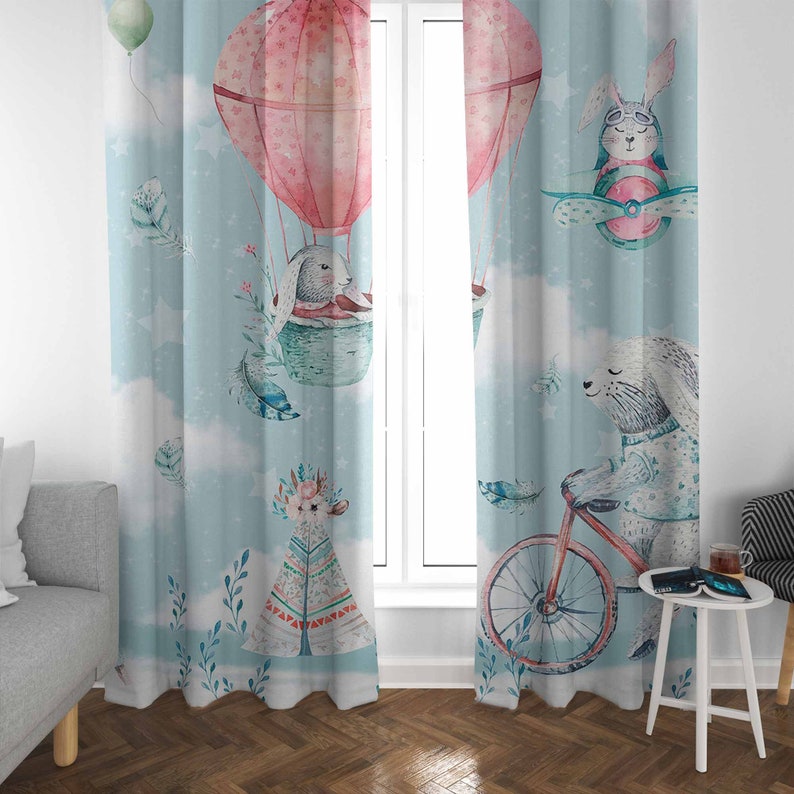 Tirai Kamar Bayi Kelinci Kecil - Baby Nursery Blackout Curtains ulasan dan harga