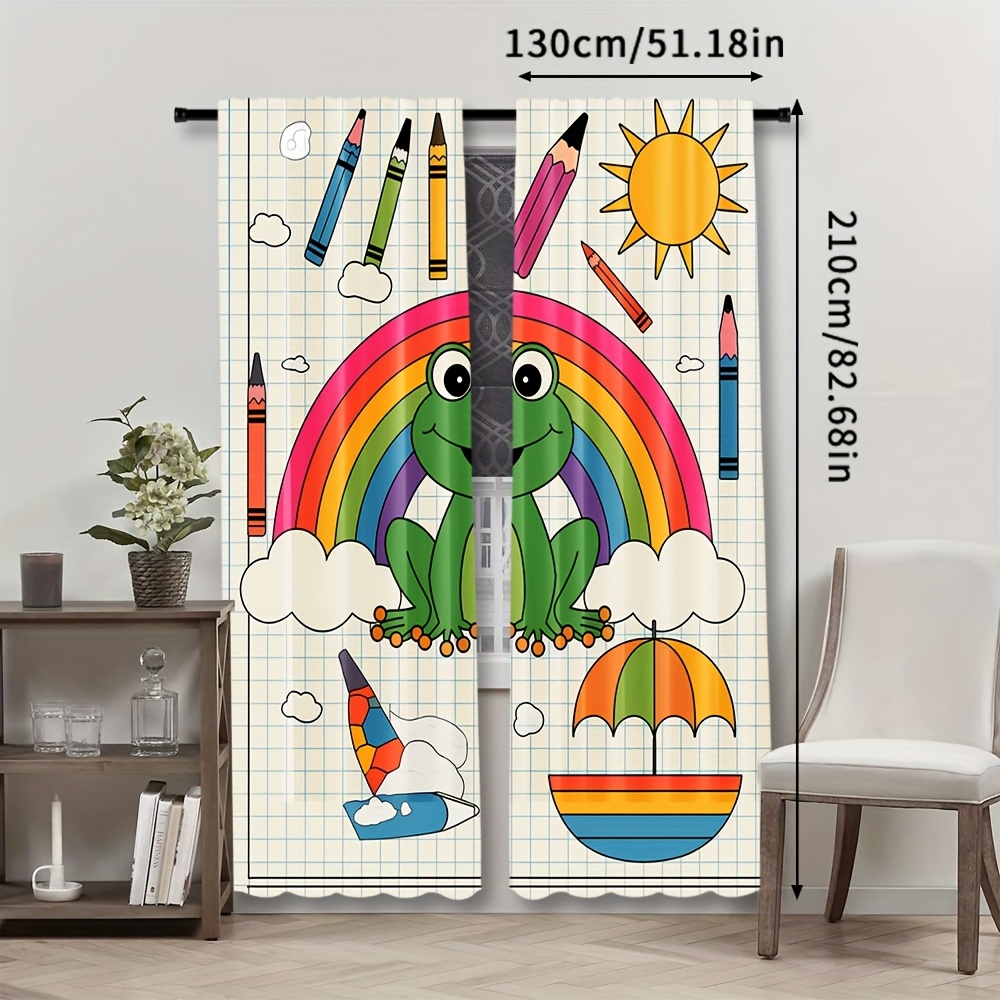 Tirai Katak Pelangi Lucu Dekor - Baby Nursery Colors ulasan dan harga