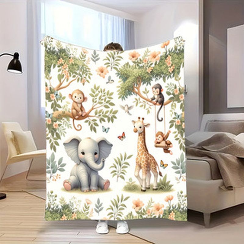 Selimut Bayi Hewan Hutan Cat A - Baby Nursery Jungle Animals ulasan dan harga