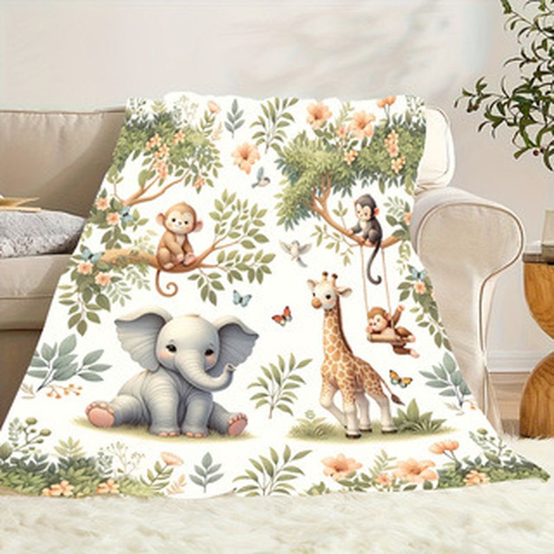 Selimut Bayi Hewan Hutan Cat A - Baby Nursery Jungle Animals ulasan dan harga