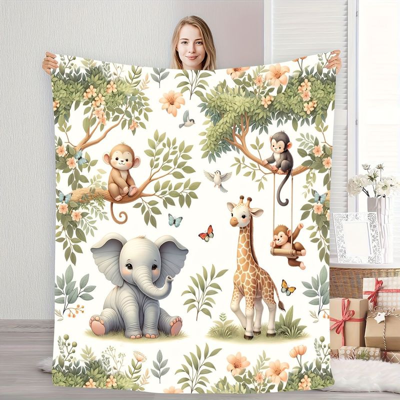 Selimut Bayi Hewan Hutan Cat A - Baby Nursery Jungle Animals ulasan dan harga