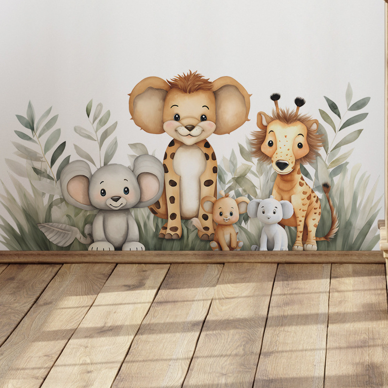 Stiker Dinding Hewan Hutan Kar - Baby Nursery Jungle Animals ulasan dan harga