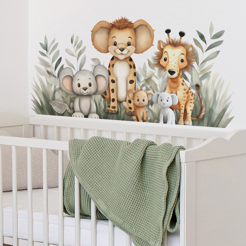 Stiker Dinding Hewan Hutan Kar - Baby Nursery Jungle Animals ulasan dan harga