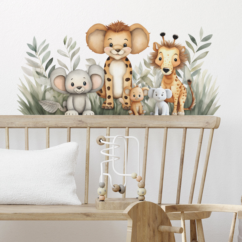 Stiker Dinding Hewan Hutan Kar - Baby Nursery Jungle Animals ulasan dan harga