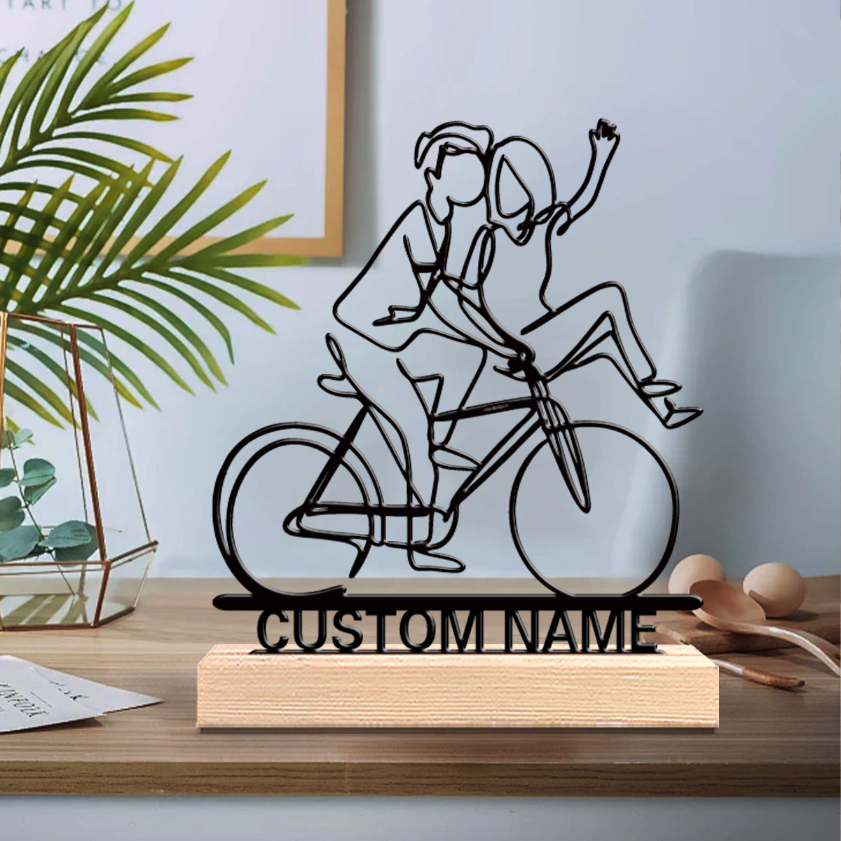 1 Buah Patung Logam Bersepeda  - Baby Nursery Accent Wall ulasan dan harga