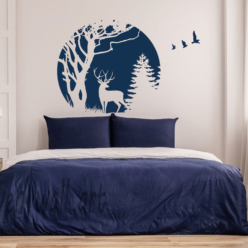Stiker Dinding Pohon Pinus Rus - Baby Nursery Jungle Animals ulasan dan harga