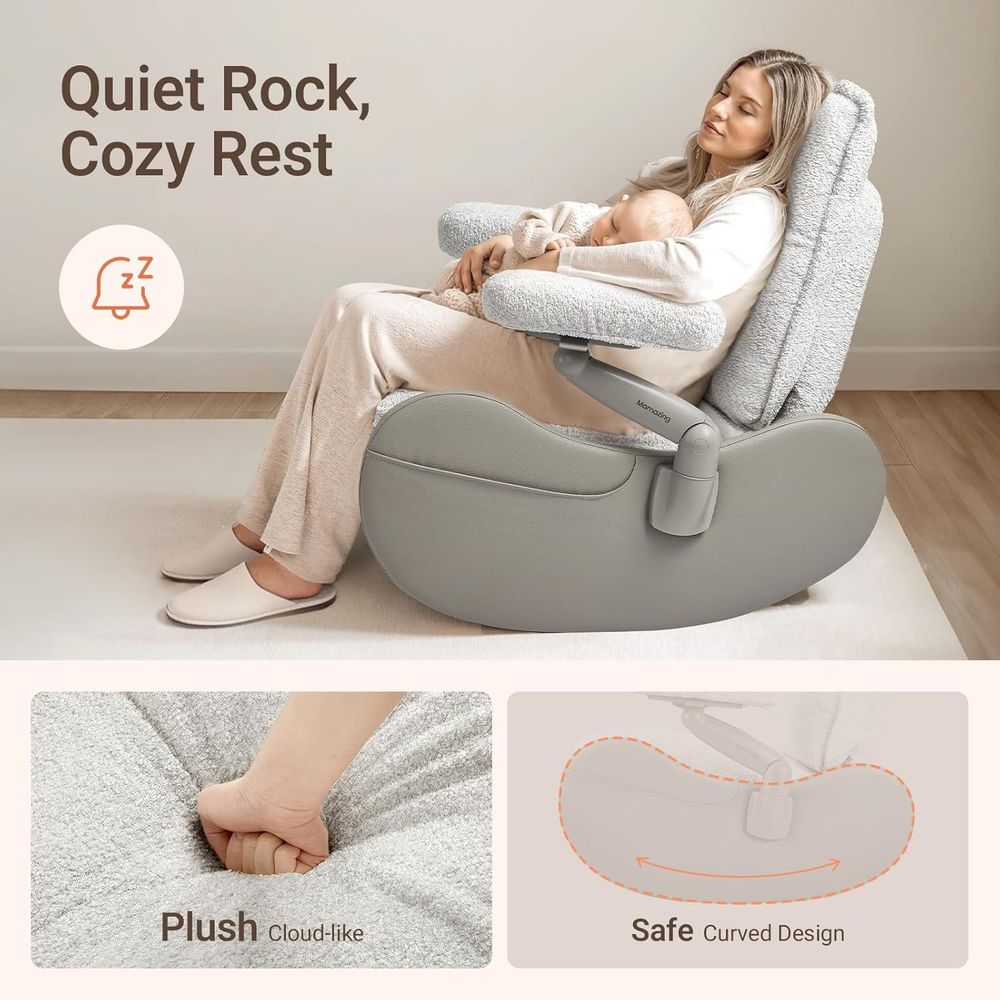 Kursi Goyang Berlapis Kain den - Rocking Chair Nursery ulasan dan harga