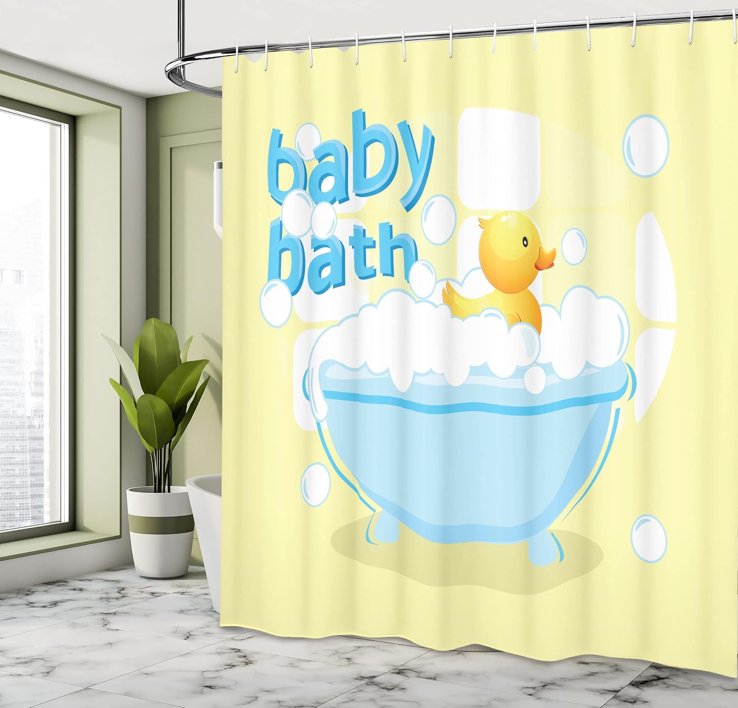 Tirai Mandi Bayi Warna Kuning  - Baby Nursery Curtains ulasan dan harga