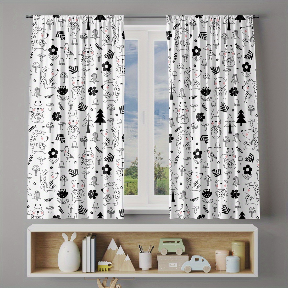 Tirai Kamar Anak Motif Hutan K - Baby Nursery Curtains ulasan dan harga