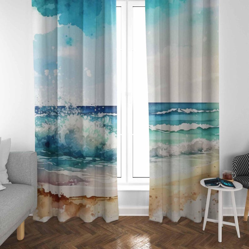 Tirai Gelombang Laut Tirai Dek - Baby Nursery Blackout Curtains ulasan dan harga