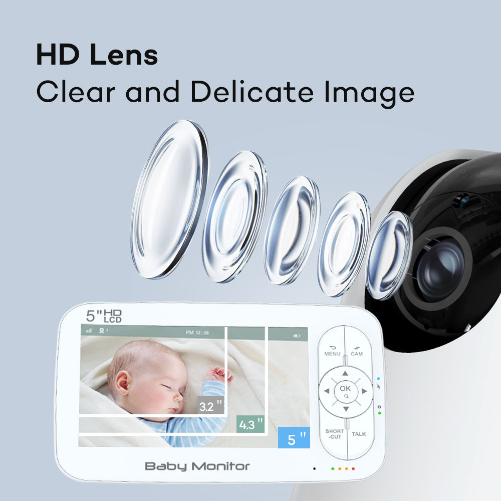 Kamera Bayi 5 Inci 2MP 1080P K - Wearable Baby Monitor ulasan dan harga