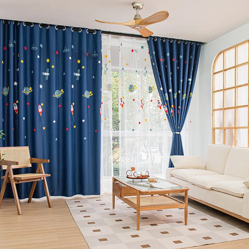 Tirai gelap ruang angkasa roke - Baby Nursery Blackout Curtains ulasan dan harga