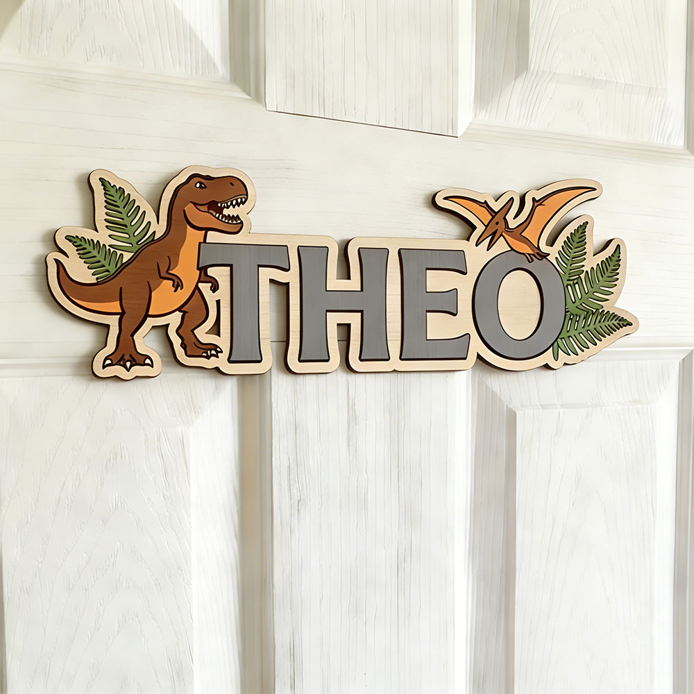 Tanda Nama Dinosaurus yang Dip - Baby Nursery Baby ulasan dan harga