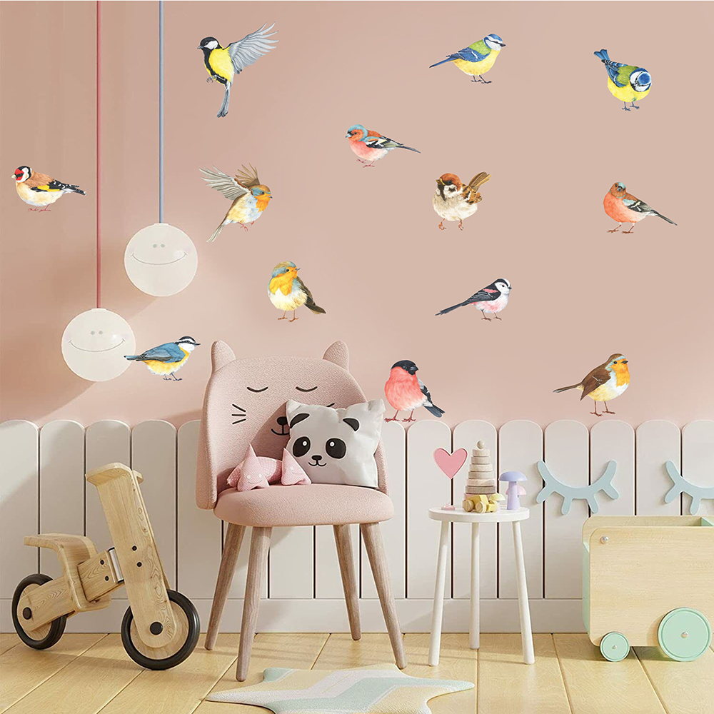 13 buah stiker dinding burung  - Baby Nursery Panelling ulasan dan harga