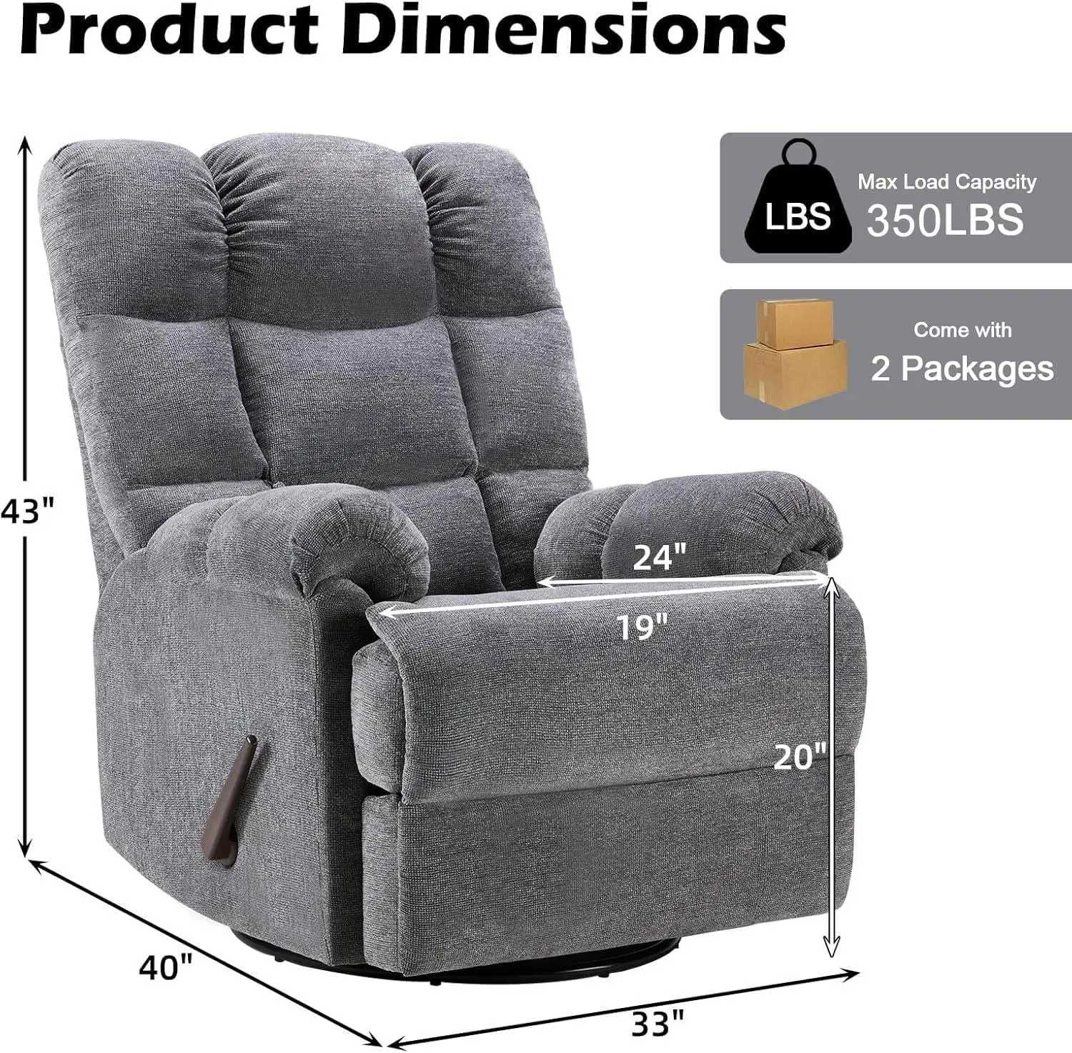 Kursi Goyang Putar Abu-abu, Ku - Rocking Chair Nursery ulasan dan harga