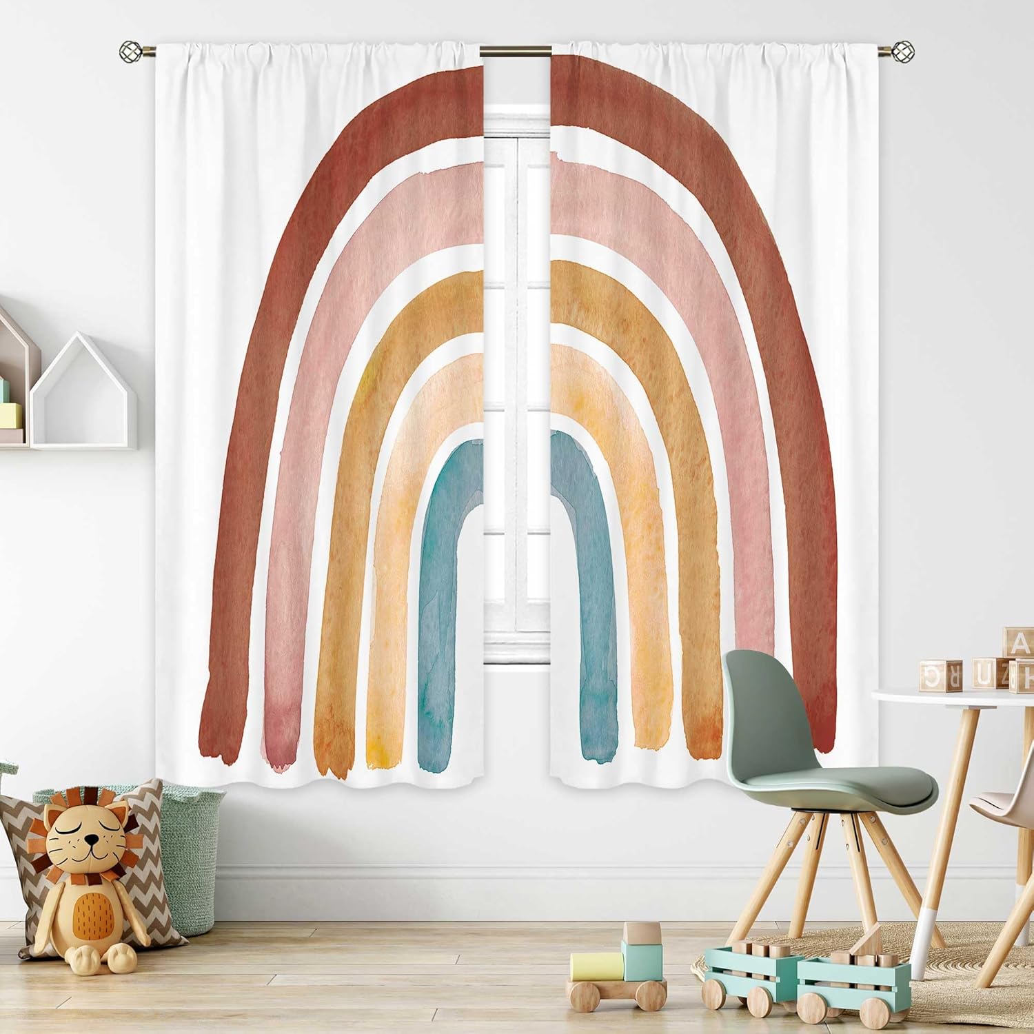 Tirai Pelangi Boho untuk Anak  - Baby Nursery Curtains ulasan dan harga