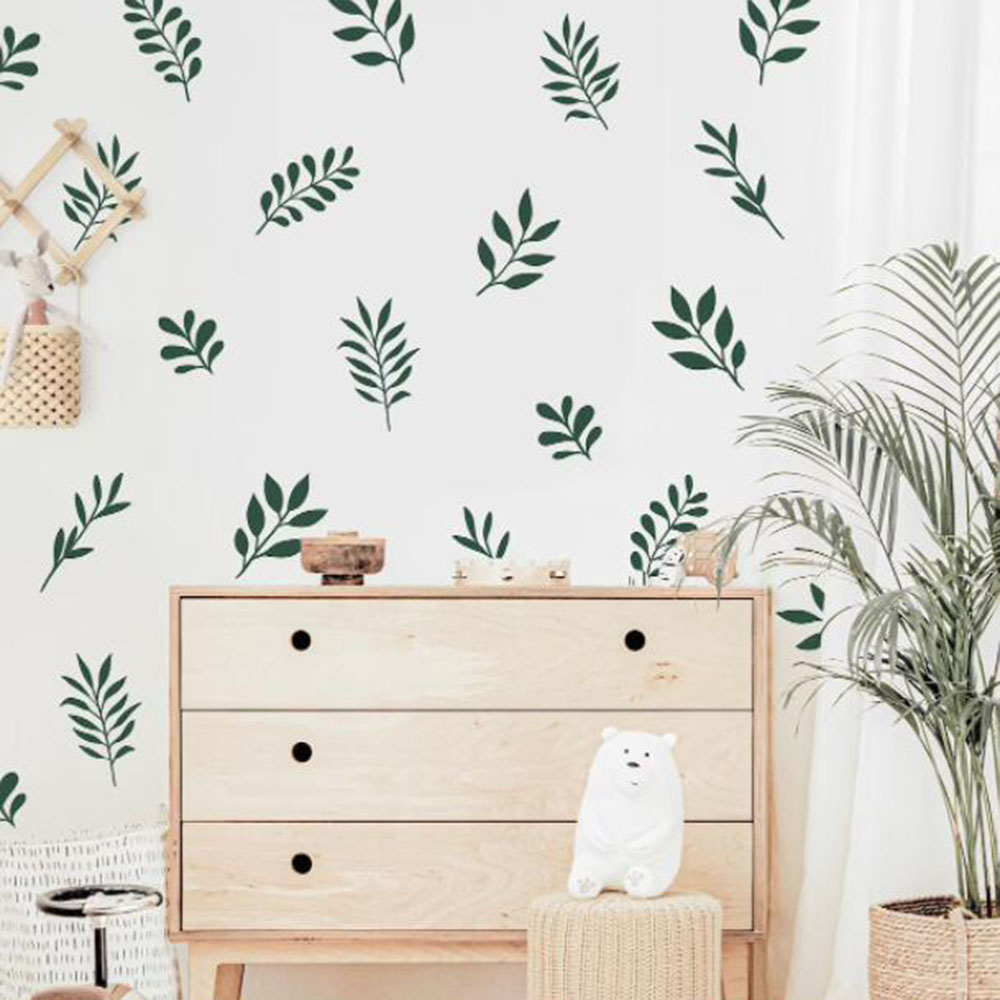 41 Buah Stiker Dinding Daun Bo - Baby Nursery Panelling ulasan dan harga