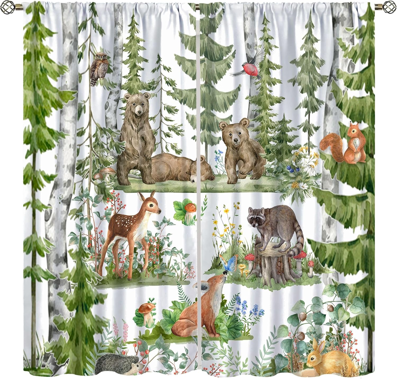 Tirai Hewan Hutan untuk Anak-A - Baby Nursery Curtains ulasan dan harga