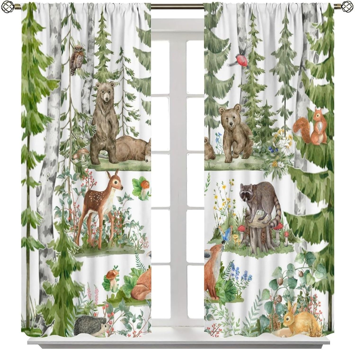 Tirai Hewan Hutan untuk Anak-A - Baby Nursery Curtains ulasan dan harga