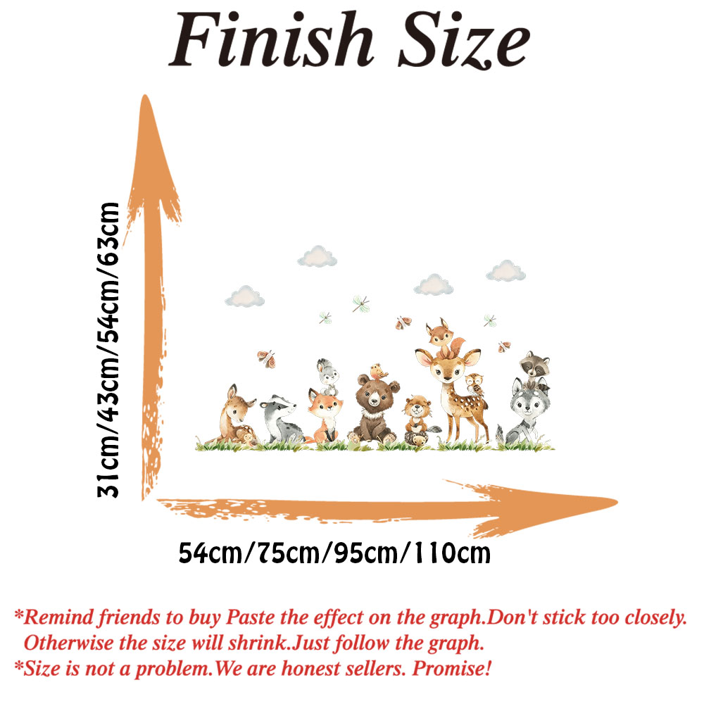 Stiker Dinding Hewan Safari Hu - Baby Nursery Jungle Animals ulasan dan harga