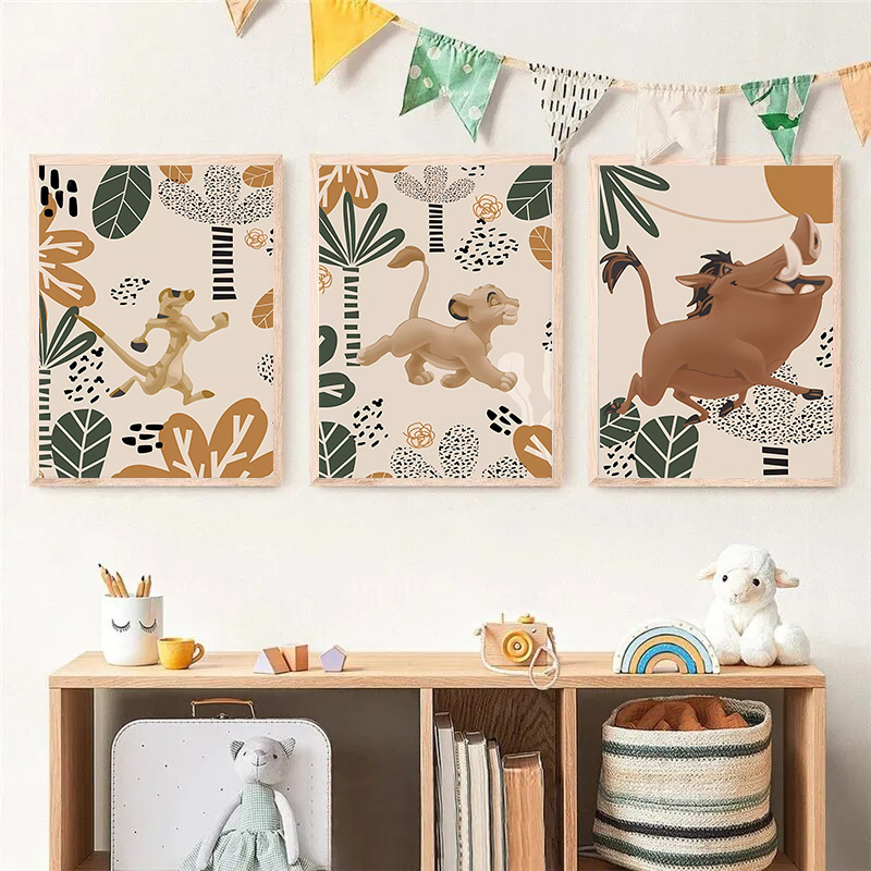Anak Lion King Boho poster dan - Baby Nursery Images ulasan dan harga