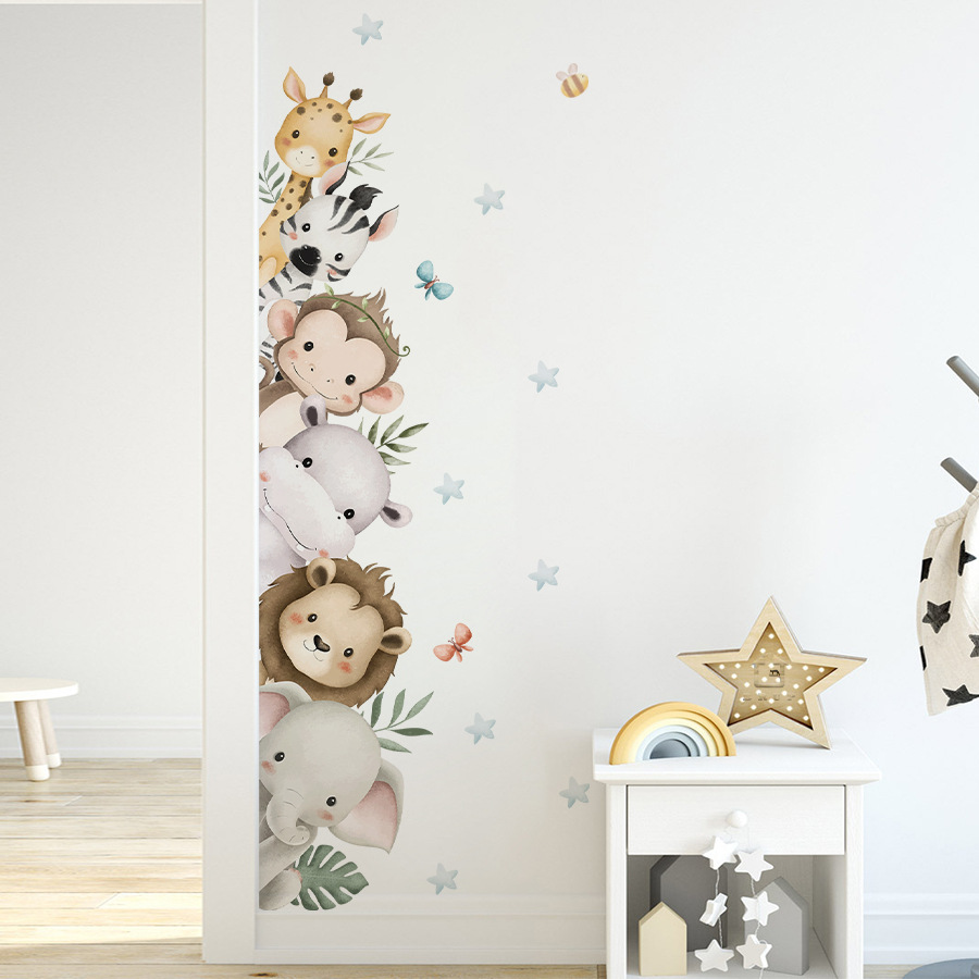 Stiker Pintu Cat Air Lucu Hewa - Baby Nursery Jungle Animals ulasan dan harga