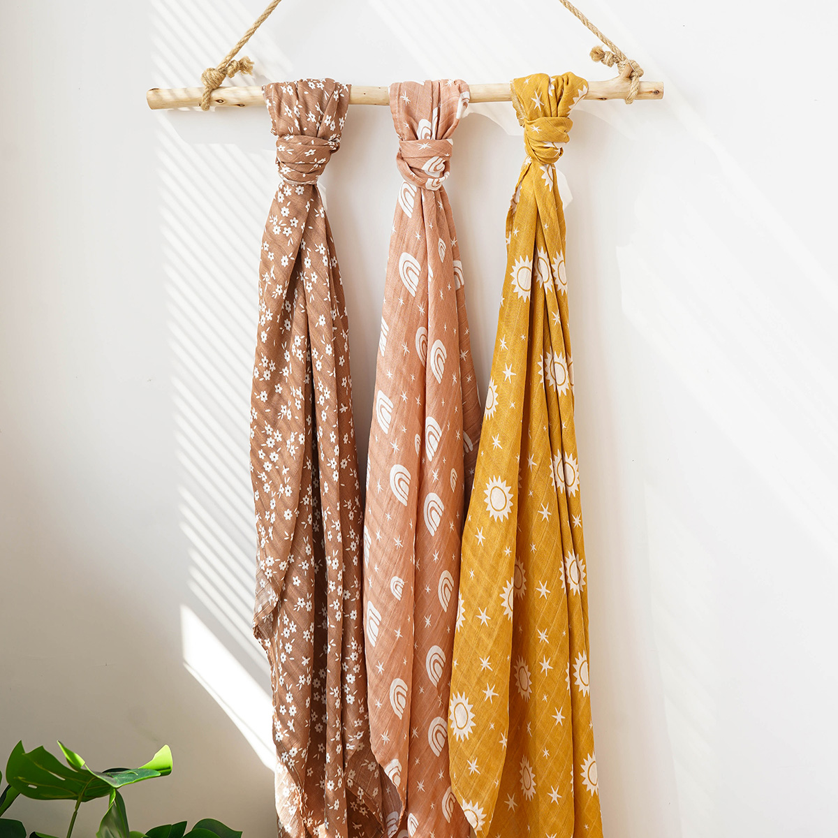 Selimut bedong bayi, 120x110cm - Swaddle Blanket Muslin ulasan dan harga