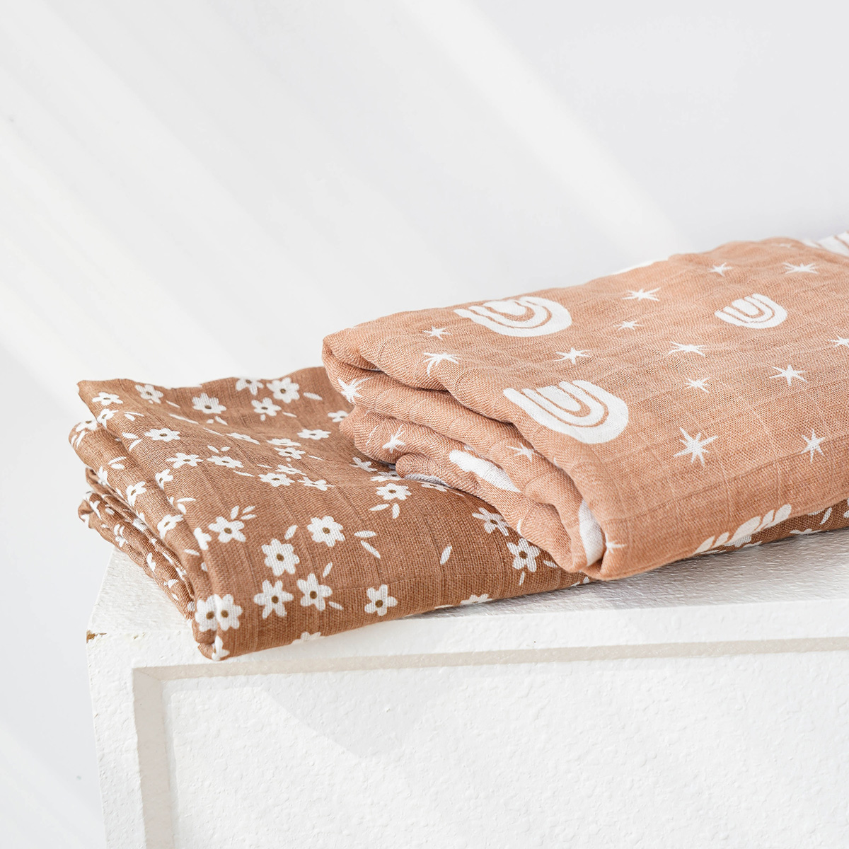 Selimut bedong bayi, 120x110cm - Swaddle Blanket Muslin ulasan dan harga