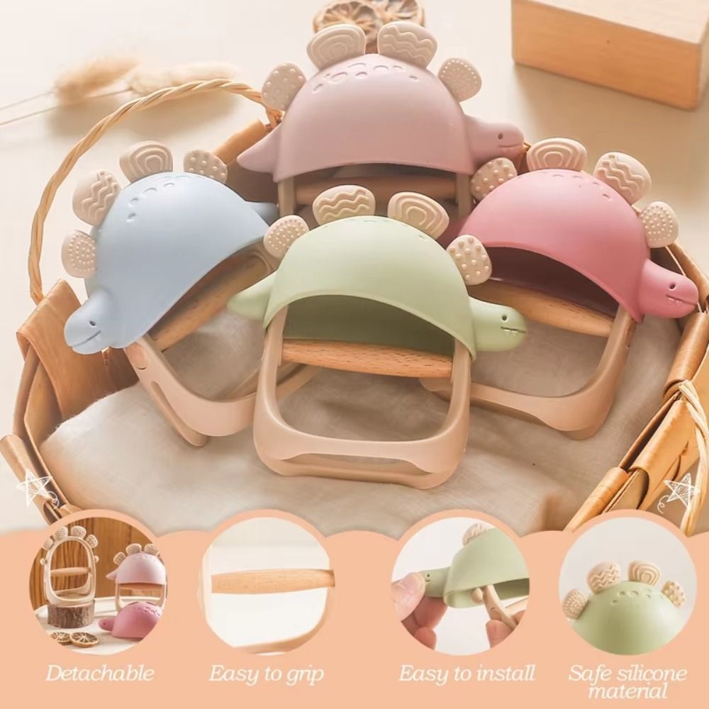 Teether Dinosaurus Silikon Foo - Baby Nursery Colors ulasan dan harga
