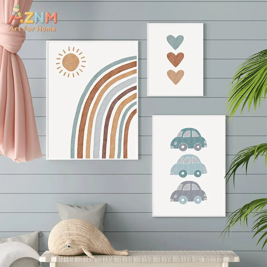AZNM Seni Dinding Kanvas Mobil - Baby Boy Nursery Quotes ulasan dan harga