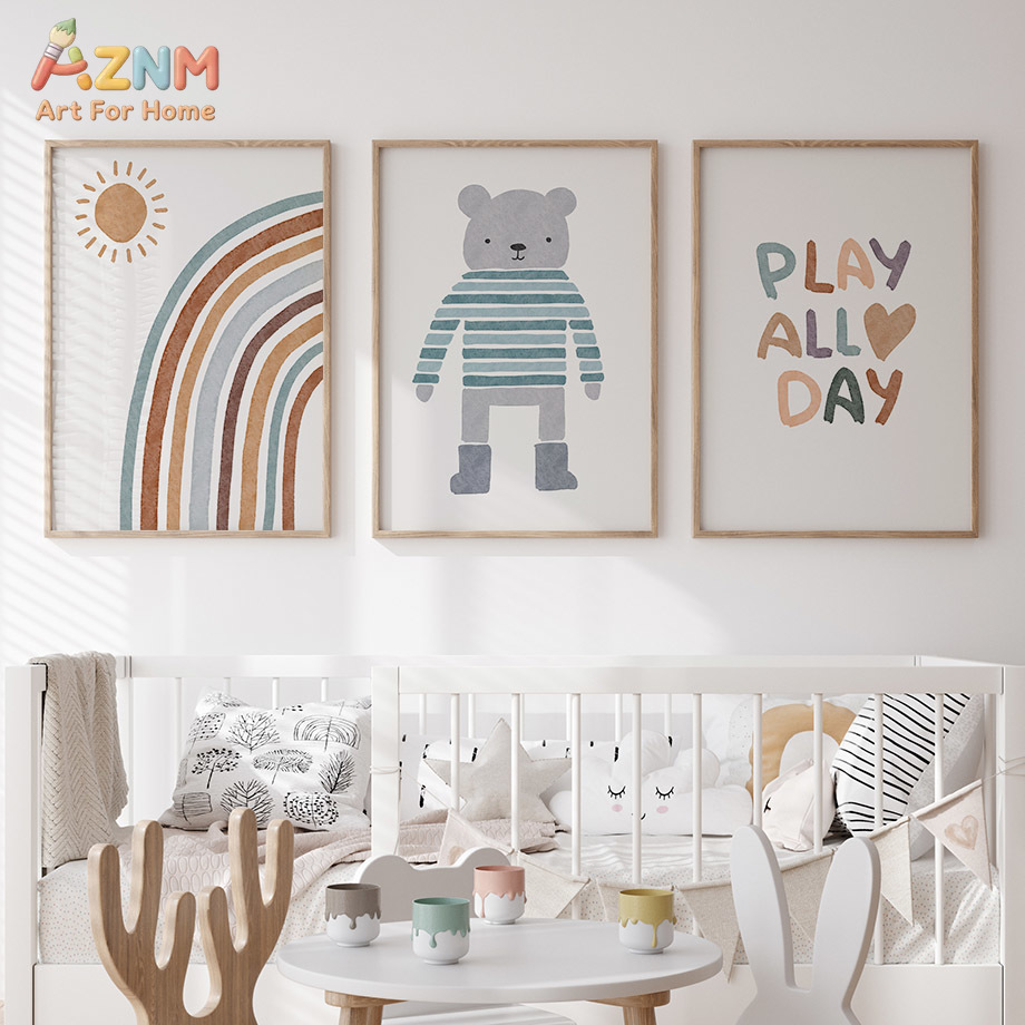 AZNM Seni Dinding Kanvas Mobil - Baby Boy Nursery Quotes ulasan dan harga
