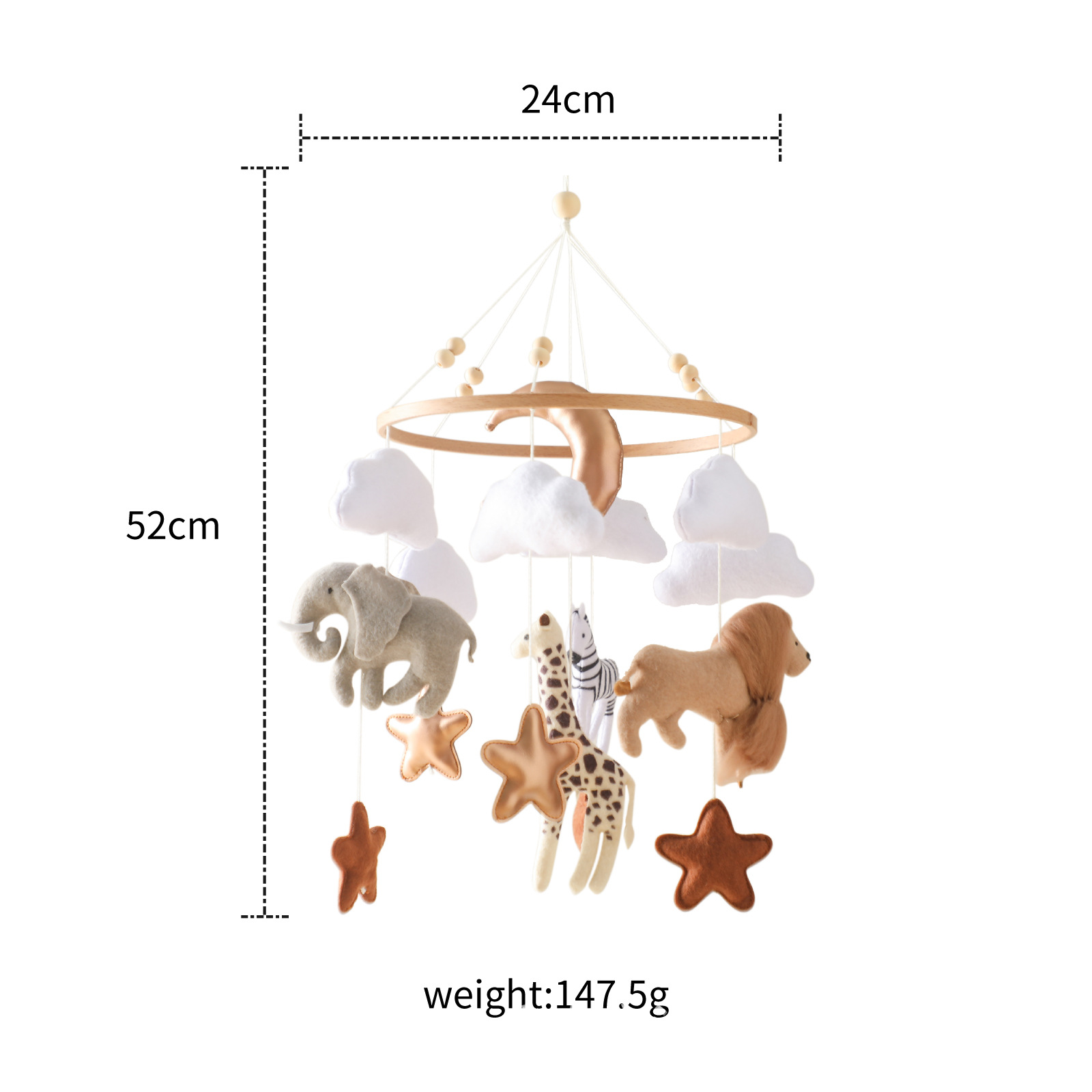 Diskon Besar Mainan Gantung Lo - Baby Nursery Jungle Animals ulasan dan harga